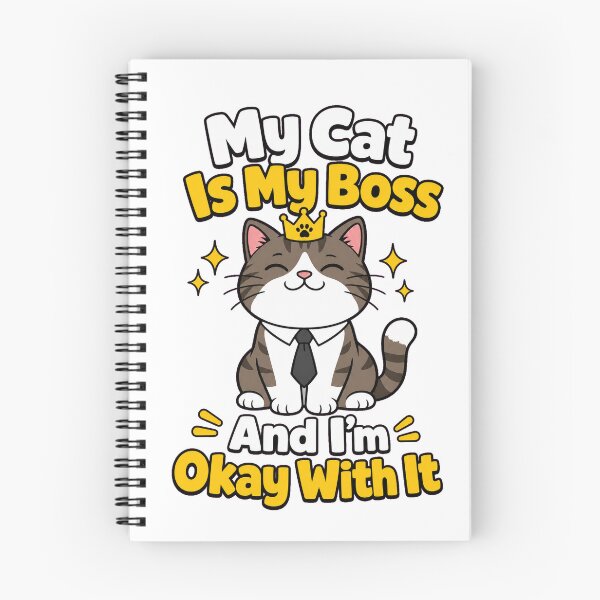 Item preview, My Cat Is My Boss And I'm Okay With It Funny Cat designed and sold by VisualArtsOasis.