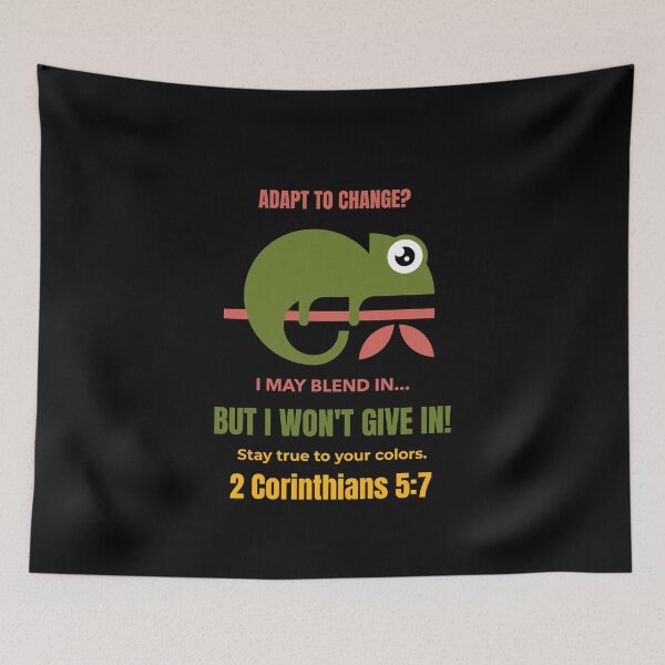 Item preview, Chameleon | 2 Corinthians 5:7 Christian Design designed and sold by kjson1.