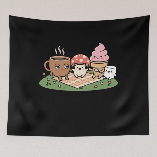 Item preview, Cute Kawaii Food Picnic Chibi Art designed and sold by SiarheiYur.