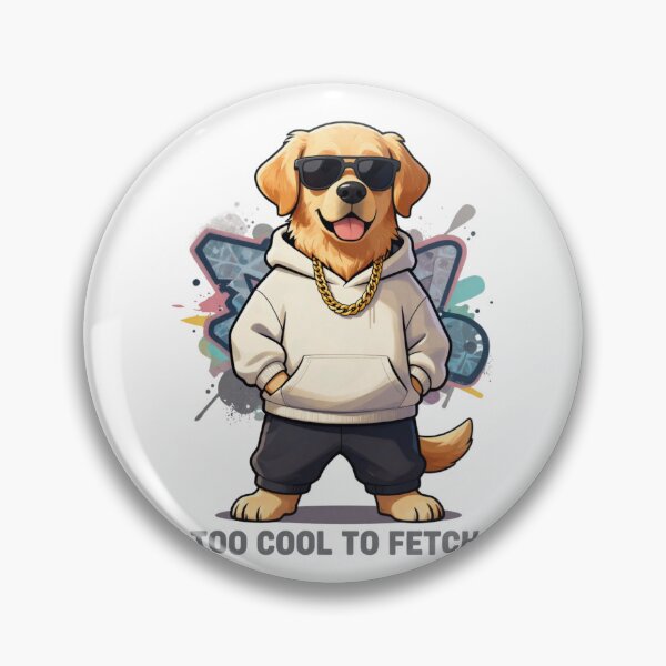 Item preview, Too Cool To Fetch - Streetwear Dog Butterfly Wings designed and sold by GoldenPaw Society.