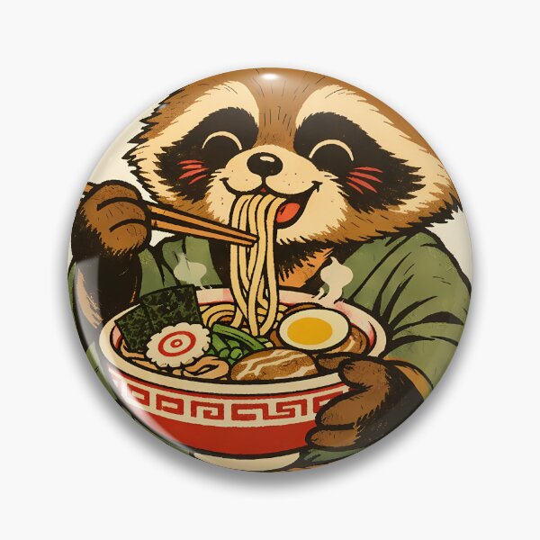 Item preview, Vintage Tanuki Ramen - Japanese Ukiyo-e Art Poster designed and sold by AuraArtistica.