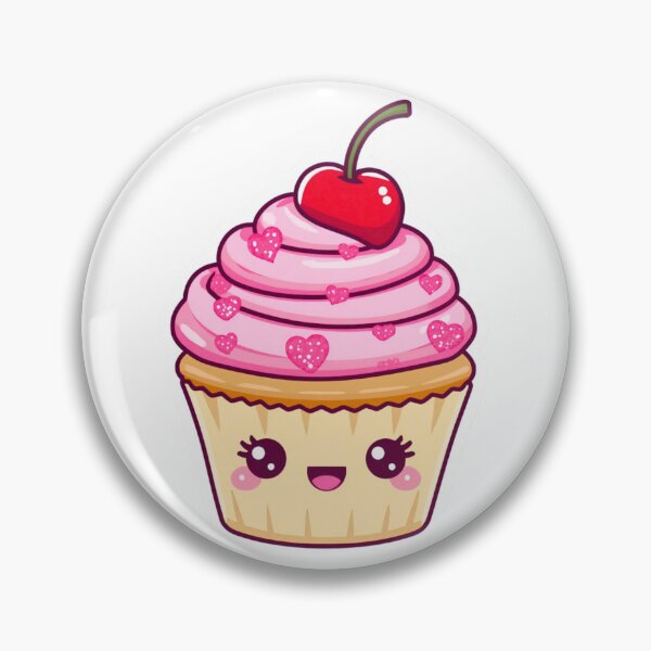 Item preview, Cherry Cupcake Sticker – Pink Frosting Dessert Vinyl Decal for Laptop, Water Bottle, Journal, Planner & Bakery Lovers designed and sold by Pandey14.