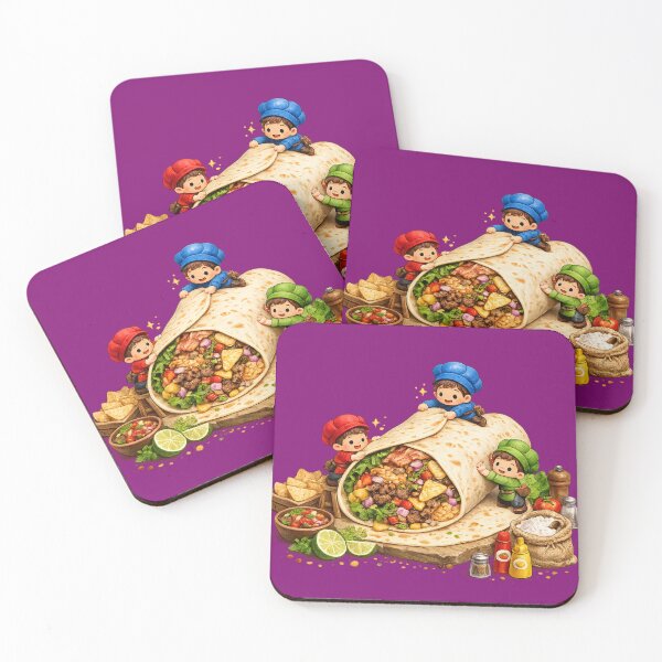 Item preview, Tiny Workers Wrapping Giant Burrito | Funny Food Art Design designed and sold by VasiArtLab.