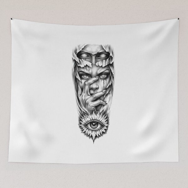 Item preview, Surreal Hidden Face All Seeing Eye Art designed and sold by RoyalDeluxGo.