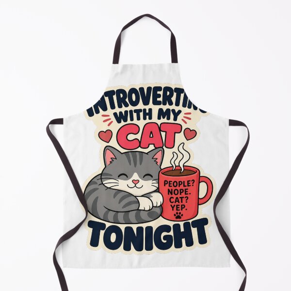 Item preview, Introverting With My Cat Tonight Funny Cat designed and sold by VisualArtsOasis.