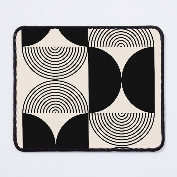 Item preview, Bauhaus Monochrome Geometric Semi-Circle designed and sold by FaizArtShop.