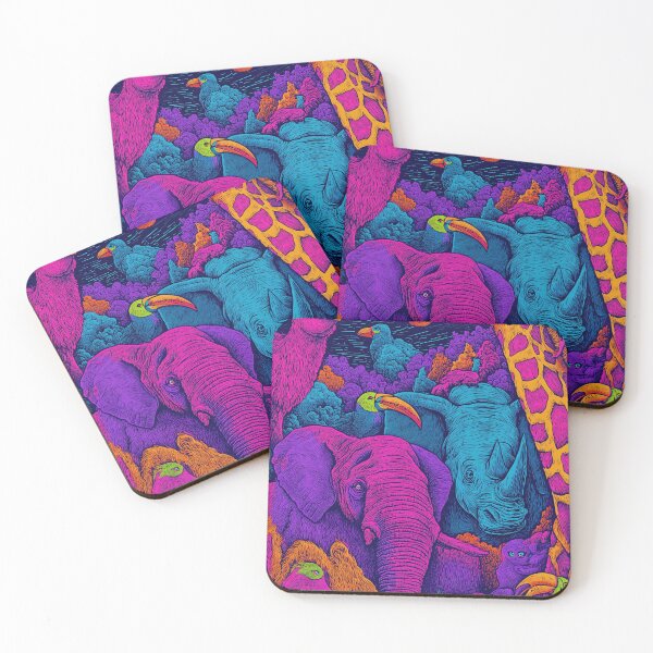 Item preview, Psychedelic Neon Safari designed and sold by veyraatelier.