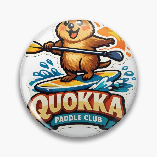 Item preview, Quokka Paddleboard Club Retro Sports Mascot designed and sold by TheRealTaria.