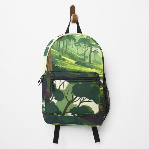 Item preview, Tranquil Forest Valley Stream - Earthy Woodland Landscape Art designed and sold by Nexus Space.