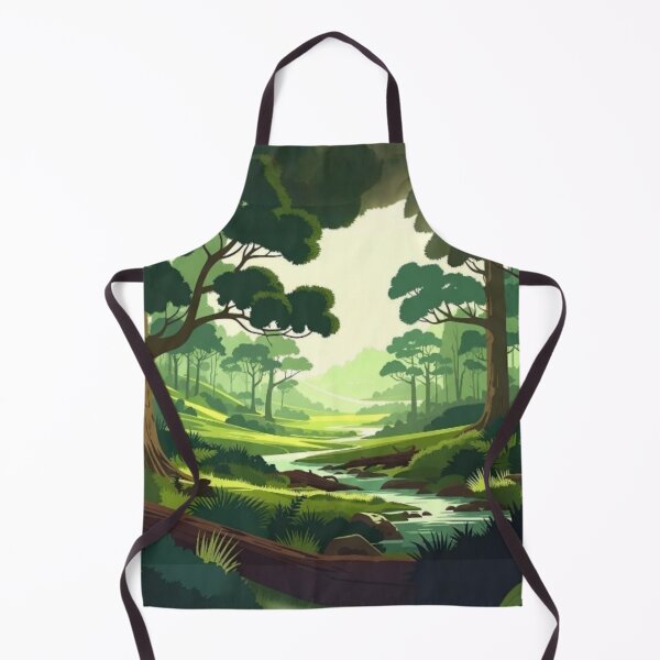 Item preview, Tranquil Forest Valley Stream - Earthy Woodland Landscape Art designed and sold by Nexus Space.