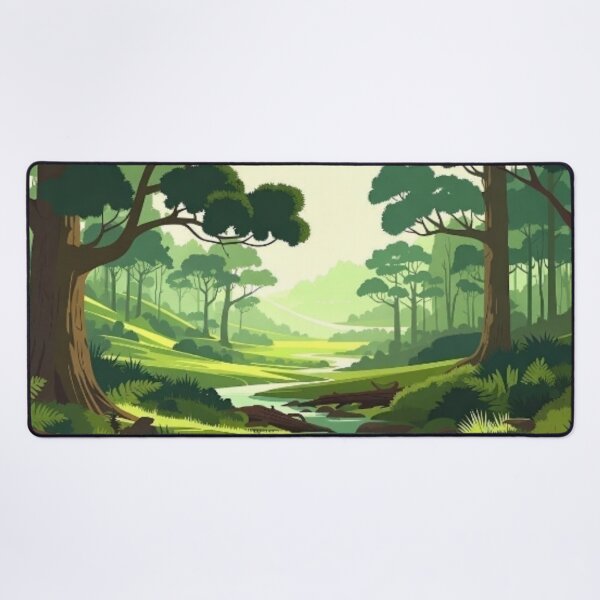 Item preview, Tranquil Forest Valley Stream - Earthy Woodland Landscape Art designed and sold by Nexus Space.