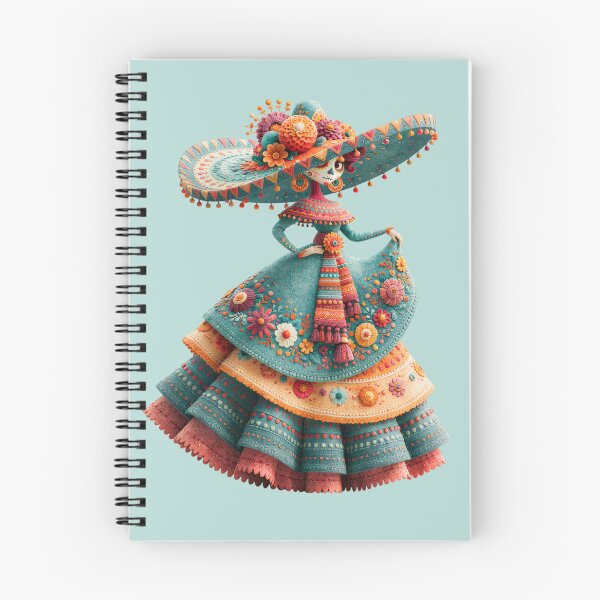 Item preview, Dia de Muertos Catrina Lady | Floral Sombrero Mexican Art designed and sold by MythicMood.