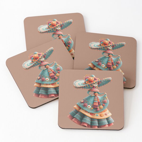 Item preview, Dia de Muertos Catrina Lady | Floral Sombrero Mexican Art designed and sold by MythicMood.