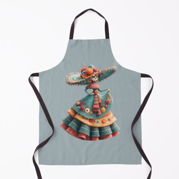 Item preview, Dia de Muertos Catrina Lady | Floral Sombrero Mexican Art designed and sold by MythicMood.
