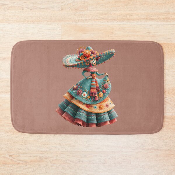 Item preview, Dia de Muertos Catrina Lady | Floral Sombrero Mexican Art designed and sold by MythicMood.