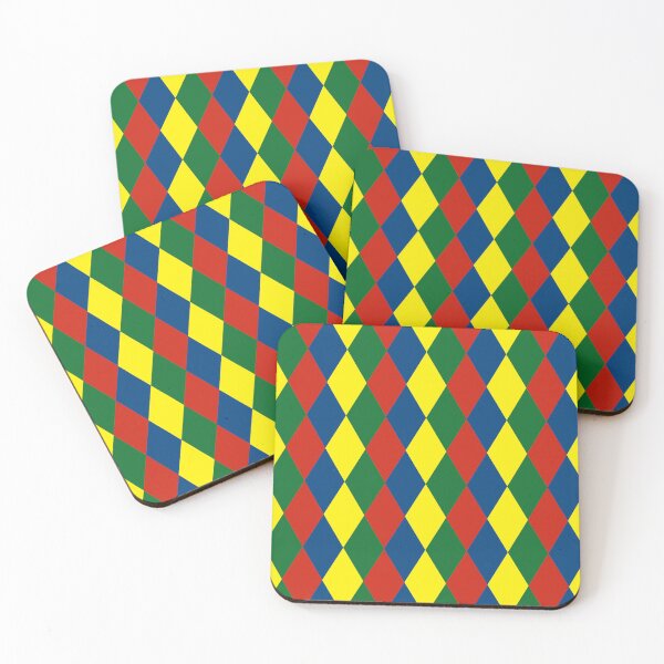 Item preview, Narrowboat Harlequin Diamonds Pattern designed and sold by HotHibiscus.