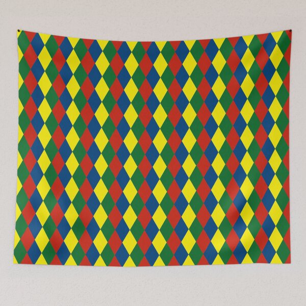 Item preview, Narrowboat Harlequin Diamonds Pattern designed and sold by HotHibiscus.