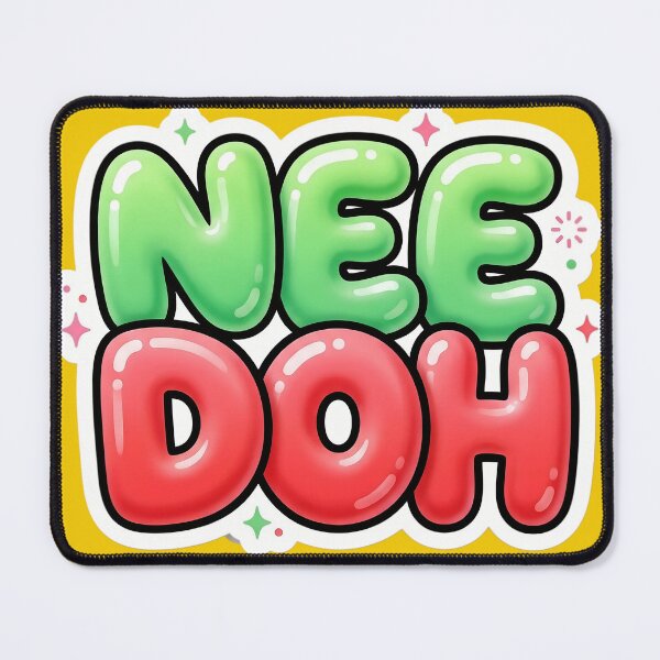 Item preview, Cute Nee Doh Inspired Bubble Letter Sticker | Glossy Kawaii Typography | Colorful Squishy Aesthetic designed and sold by Bhaskar Digital Art.