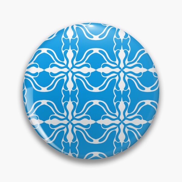 Item preview, Elegant Sky Blue and White Mediterranean Damask Seamless Pattern designed and sold by VOYID ART STUDIO.