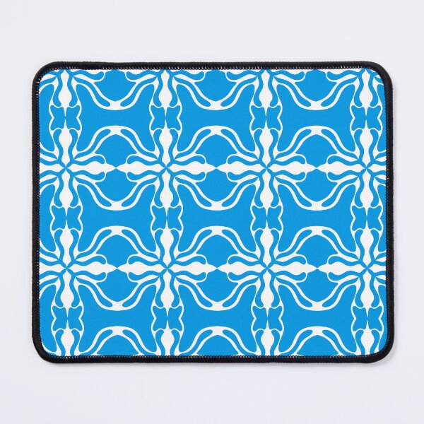 Artikelvorschau, Elegant Sky Blue and White Mediterranean Damask Seamless Pattern entworfen und verkauft von VOYID ART STUDIO.