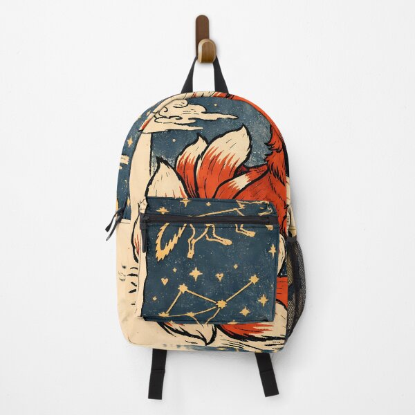 Item preview, Celestial Kitsune Fox - Japanese Ukiyo-e Starry Night Poster designed and sold by AuraArtistica.