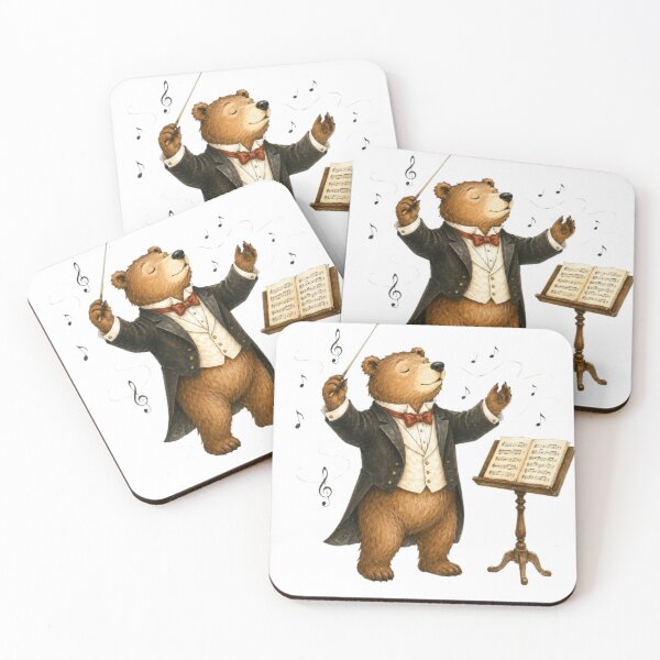 Item preview, Woodland Bear Orchestra Conductor designed and sold by Snurly.