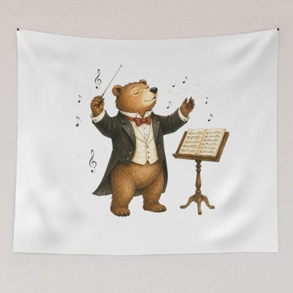 Item preview, Woodland Bear Orchestra Conductor designed and sold by Snurly.
