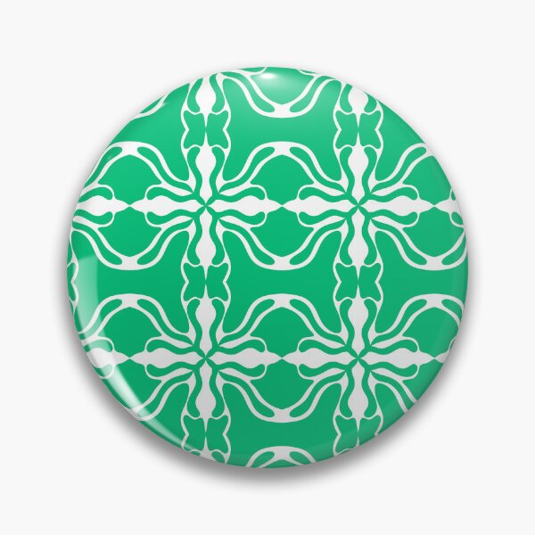 Item preview, Elegant Emerald Green and White Mediterranean Damask Seamless Pattern designed and sold by VOYID ART STUDIO.