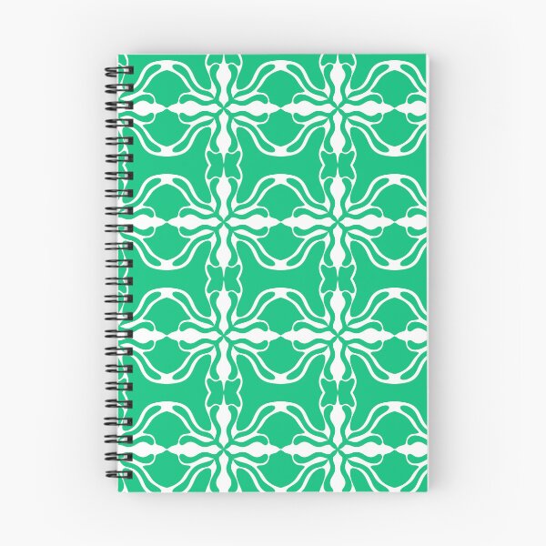 Item preview, Elegant Emerald Green and White Mediterranean Damask Seamless Pattern designed and sold by VOYID ART STUDIO.