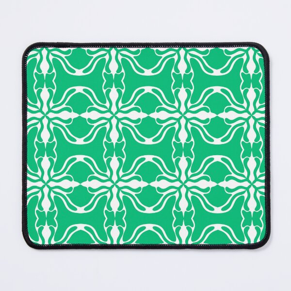 Item preview, Elegant Emerald Green and White Mediterranean Damask Seamless Pattern designed and sold by VOYID ART STUDIO.