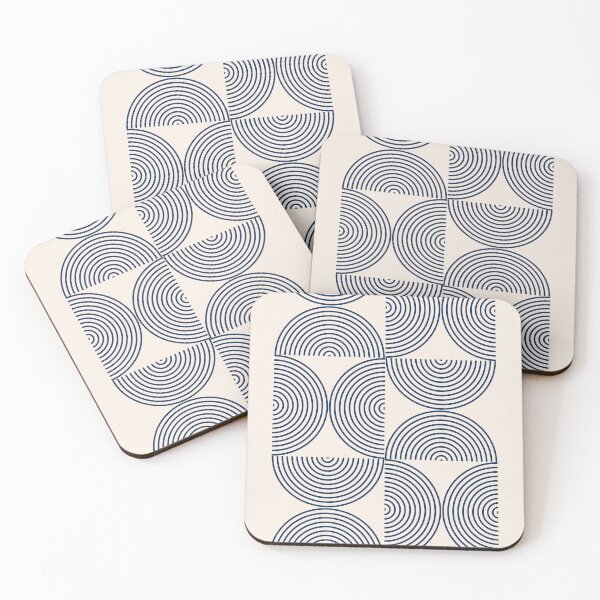 Item preview, Bauhaus Navy Blue Line Art Geometric designed and sold by FaizArtShop.