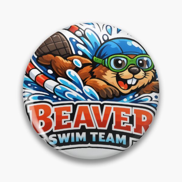Item preview, Beaver Swim Team Retro Sports Mascot designed and sold by TheRealTaria.