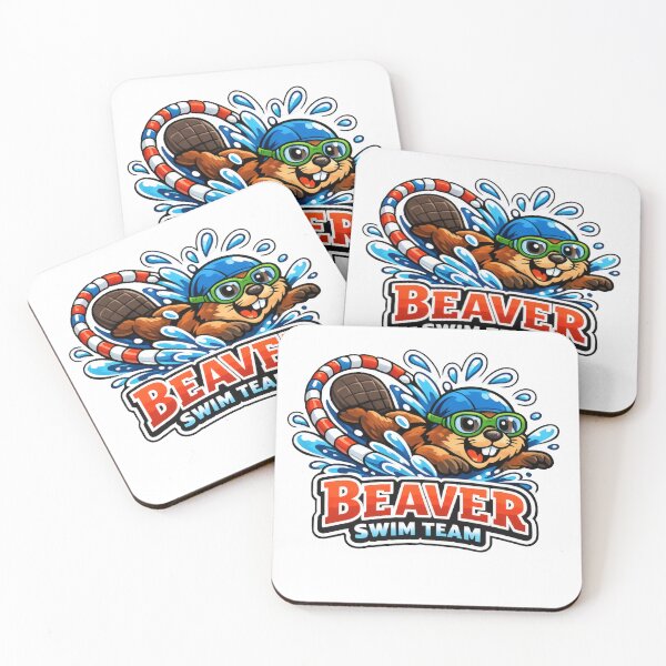 Item preview, Beaver Swim Team Retro Sports Mascot designed and sold by TheRealTaria.
