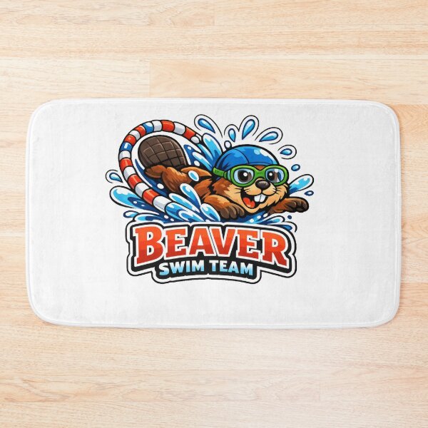 Item preview, Beaver Swim Team Retro Sports Mascot designed and sold by TheRealTaria.