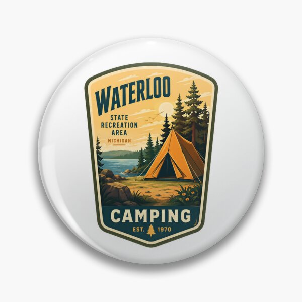 Item preview, Waterloo State Recreation Area Michigan Camping Est. 1970 Michigan Outdoors Adventure designed and sold by Simsimah26Parks.