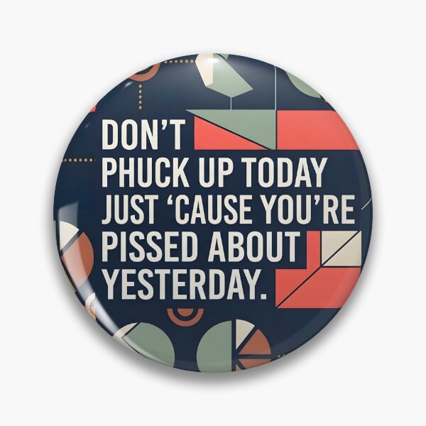 Item preview, Don't Phuck Up Today Retro Typography Poster | Inspirational Geometric Abstract Wall Art | Mid Century Modern Quote Print | Bold Minimalist Office Decor designed and sold by SergioMiklos.
