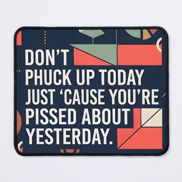 Item preview, Don't Phuck Up Today Retro Typography Poster | Inspirational Geometric Abstract Wall Art | Mid Century Modern Quote Print | Bold Minimalist Office Decor designed and sold by SergioMiklos.