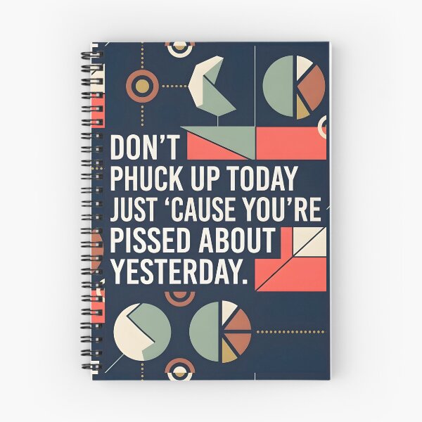 Item preview, Don't Phuck Up Today Retro Typography Poster | Inspirational Geometric Abstract Wall Art | Mid Century Modern Quote Print | Bold Minimalist Office Decor designed and sold by SergioMiklos.