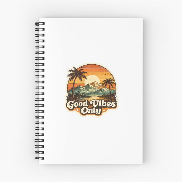 Item preview, Good Vibes Only Retro Sunset Sticker | Vintage 70s Palm Tree & Mountain Die-Cut Sticker designed and sold by Hari Arts.