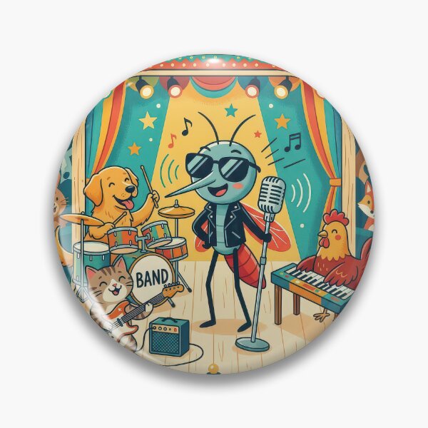 Item preview, Funny Domestic Animal Band with Mosquito Singer designed and sold by enes_photography.