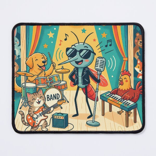 Item preview, Funny Domestic Animal Band with Mosquito Singer designed and sold by enes_photography.