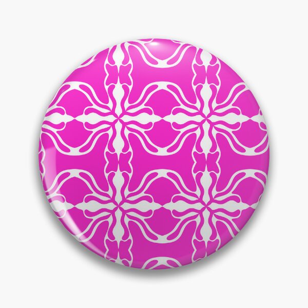 Item preview, Elegant Vibrant Pink and White Mediterranean Damask Seamless Pattern designed and sold by VOYID ART STUDIO.