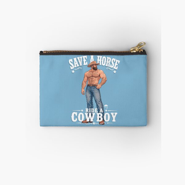 Item preview, Save A Horse Ride A Cowboy - hairy bara muscle bear designed and sold by VeryEnglishGent.