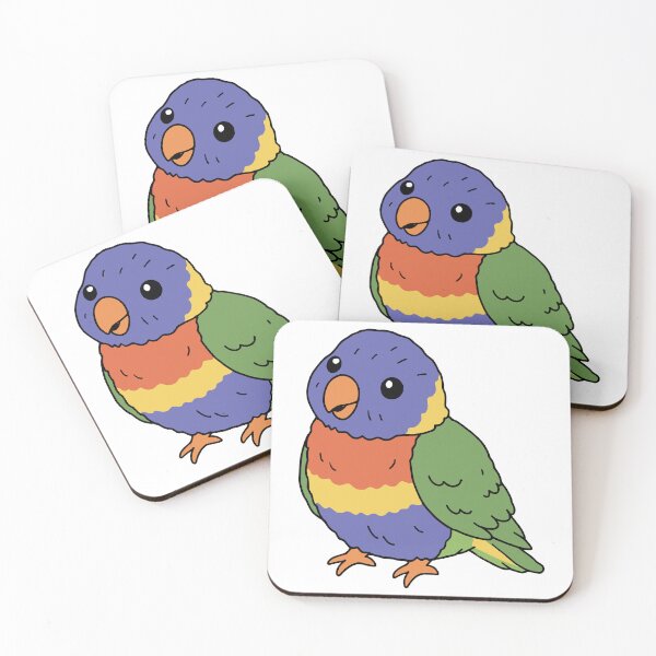 Item preview, Cute Chubby Rainbow Lorikeet designed and sold by Doodlywood.