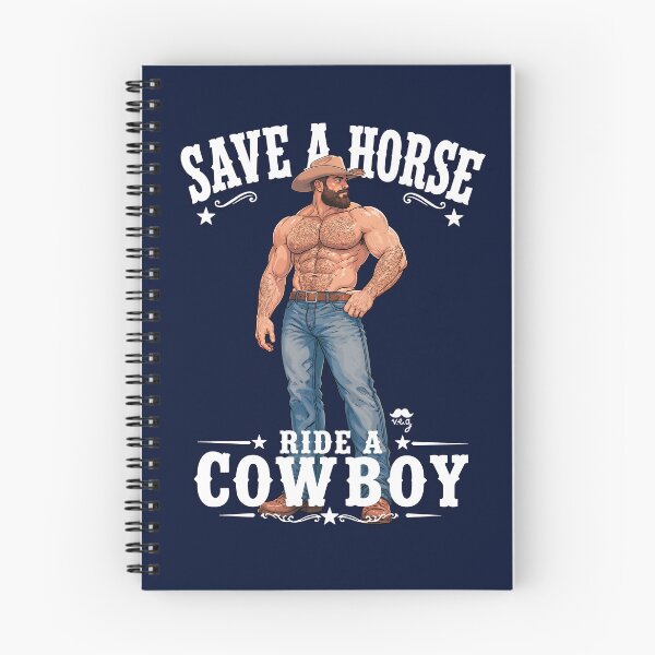 Item preview, Save A Horse Ride A Cowboy - hairy bara muscle bear designed and sold by VeryEnglishGent.