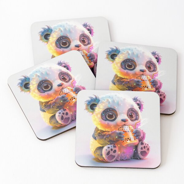 Item preview, Cute Baby Panda Drinking Bubble Tea designed and sold by EgonZ9.