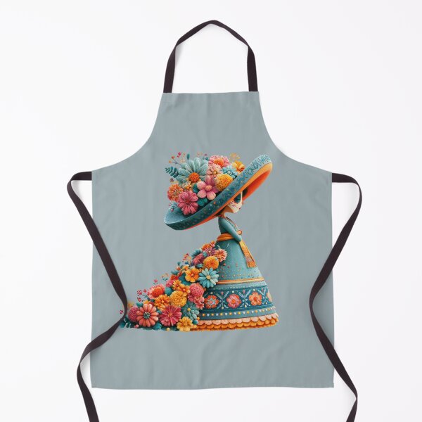 Item preview, Dia de Muertos Catrina Lady | Floral Sombrero Mexican Art designed and sold by MythicMood.