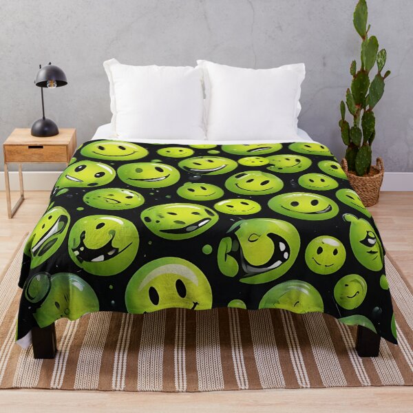 Item preview, Acid Techno Smiley Face Seamless designed and sold by  ZenRave Designs.