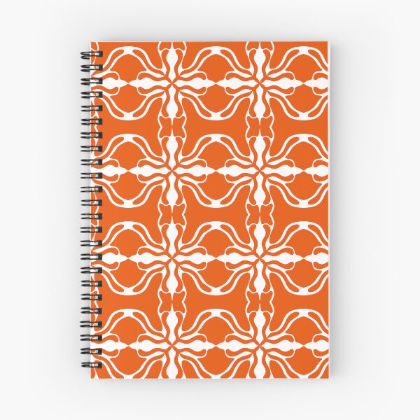 Item preview, Elegant Terracotta Orange and White Mediterranean Damask Seamless Pattern designed and sold by VOYID ART STUDIO.