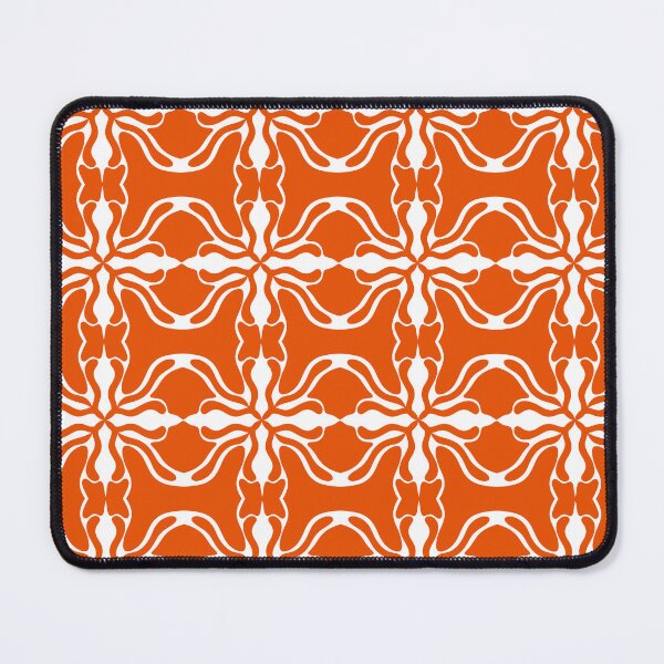 Item preview, Elegant Terracotta Orange and White Mediterranean Damask Seamless Pattern designed and sold by VOYID ART STUDIO.